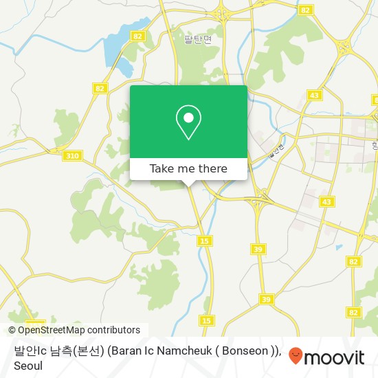 발안Ic 남측(본선) (Baran Ic Namcheuk ( Bonseon )) map