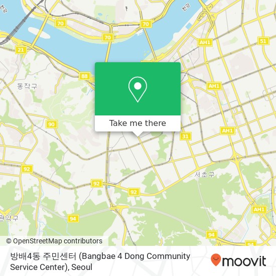 방배4동 주민센터 (Bangbae 4 Dong Community Service Center) map
