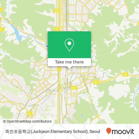 죽전초등학교(Juckjeon Elementary School) map