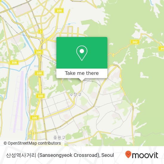 산성역사거리 (Sanseongyeok Crossroad) map