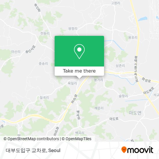 대부도입구 교차로 map