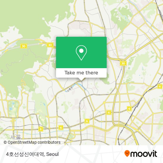 4호선성신여대역 map