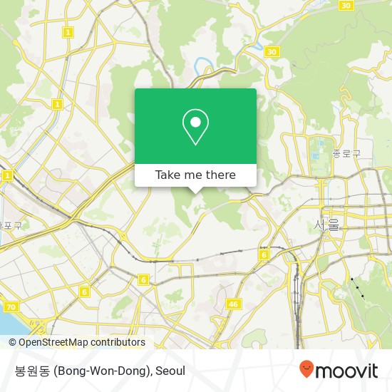 봉원동 (Bong-Won-Dong) map