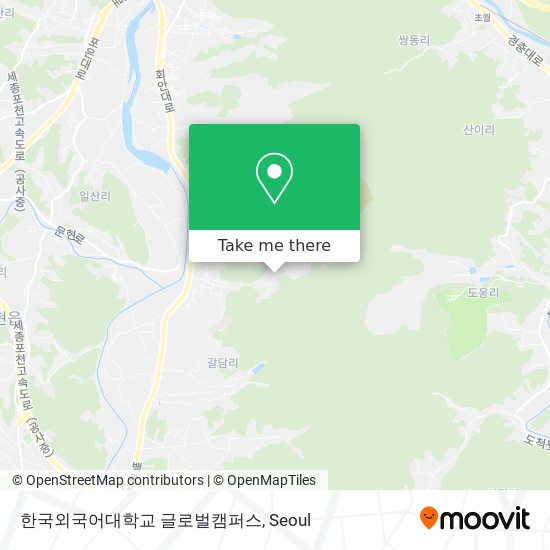 한국외국어대학교 글로벌캠퍼스 map