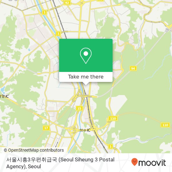 서울시흥3우편취급국 (Seoul Siheung 3 Postal Agency) map
