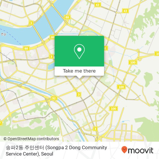 송파2동 주민센터 (Songpa 2 Dong Community Service Center) map