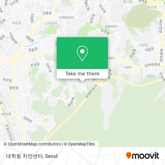 대학동 치안센터 map