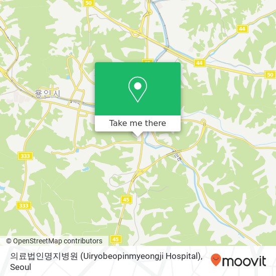 의료법인명지병원 (Uiryobeopinmyeongji Hospital) map