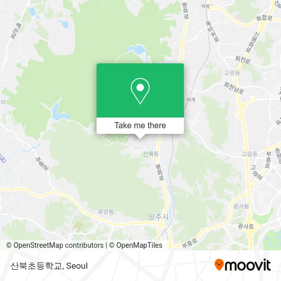 산북초등학교 map