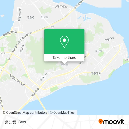 운남동 map