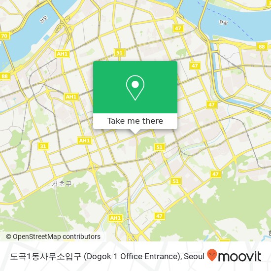 도곡1동사무소입구 (Dogok 1 Office Entrance) map