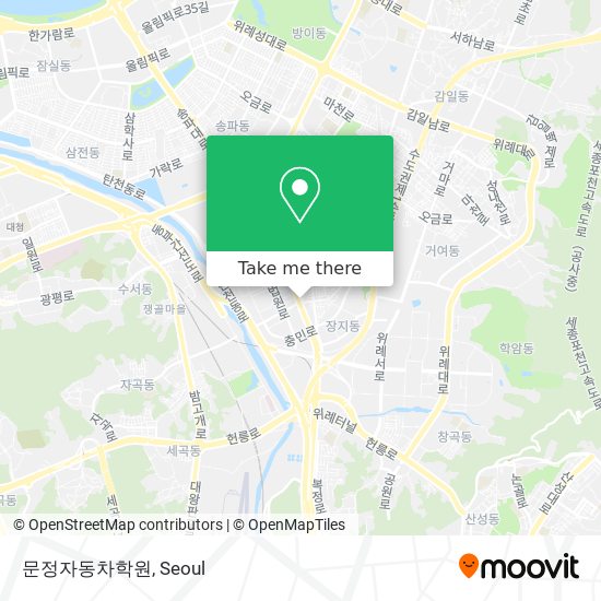 문정자동차학원 map