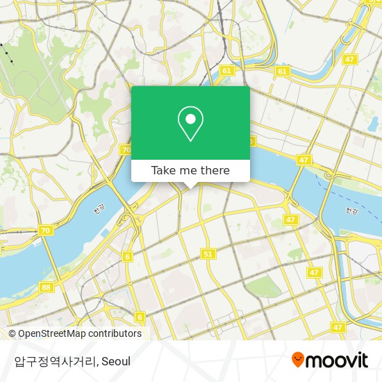 압구정역사거리 map