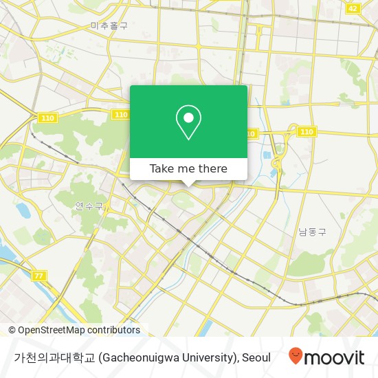 가천의과대학교 (Gacheonuigwa University) map