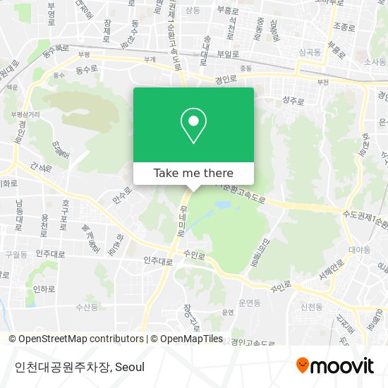 인천대공원주차장 map