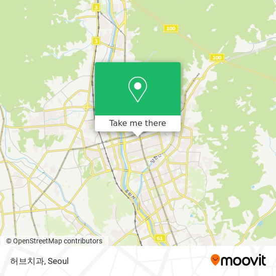 허브치과 map