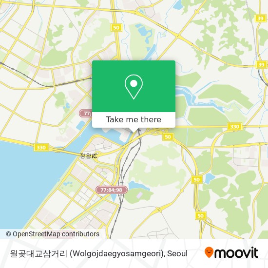 월곶대교삼거리 (Wolgojdaegyosamgeori) map