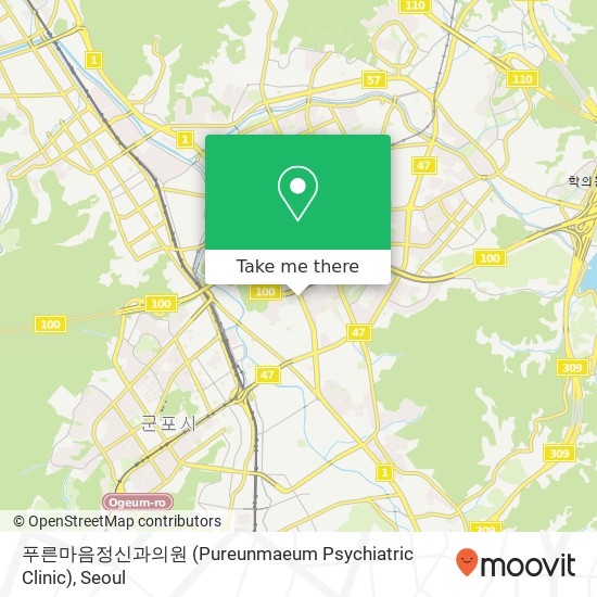 푸른마음정신과의원 (Pureunmaeum Psychiatric Clinic) map