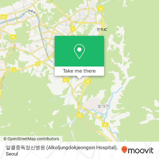 알콜중독정신병원 (Alkoljungdokjeongsin Hospital) map