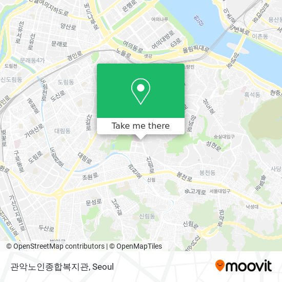 관악노인종합복지관 map