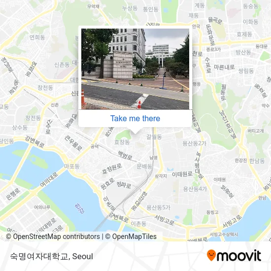 숙명여자대학교 map