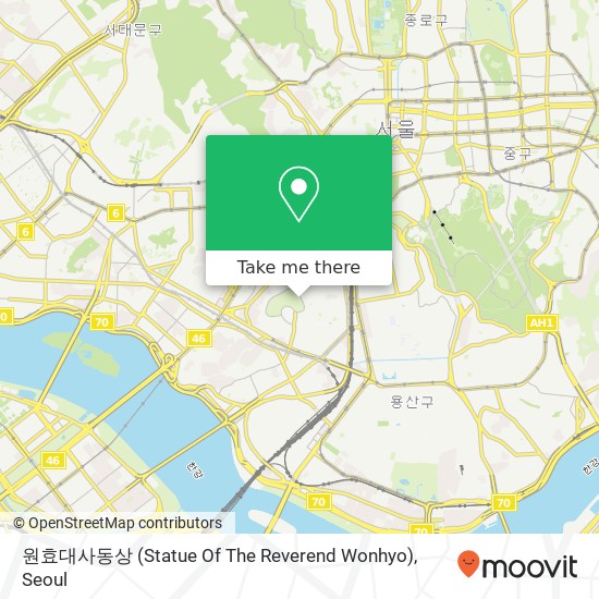 원효대사동상 (Statue Of The Reverend Wonhyo) map