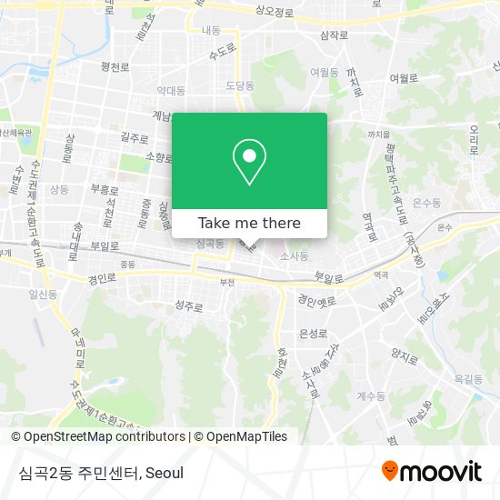 심곡2동 주민센터 map