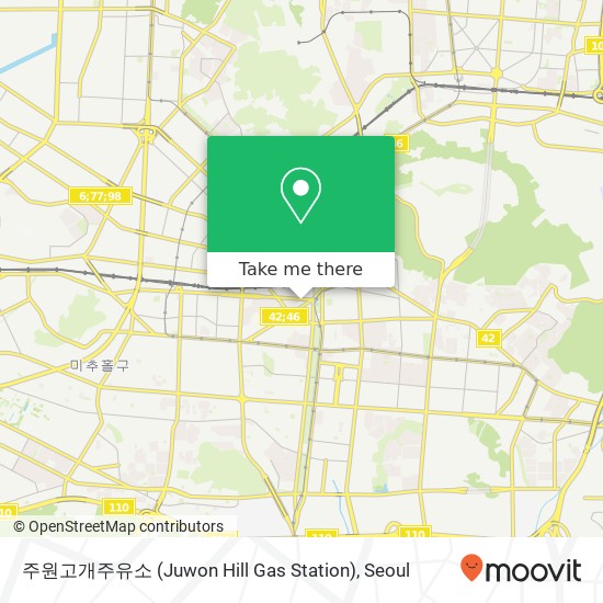 주원고개주유소 (Juwon Hill Gas Station) map