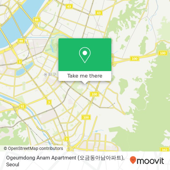 Ogeumdong Anam Apartment (오금동아남아파트) map