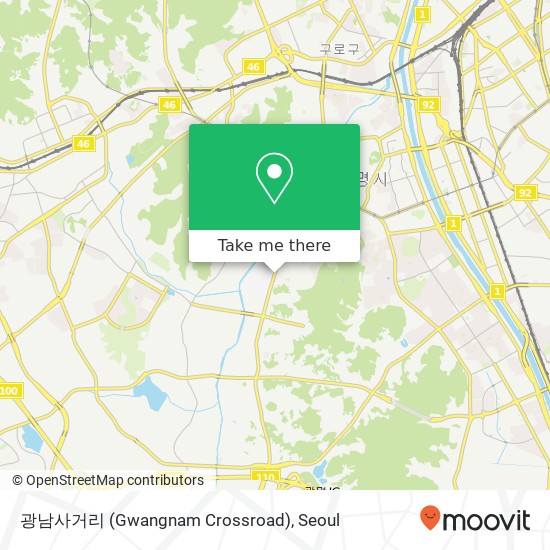 광남사거리 (Gwangnam Crossroad) map