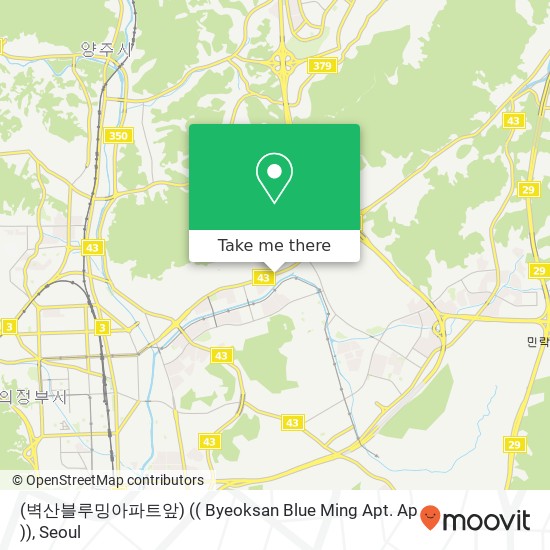 (벽산블루밍아파트앞) (( Byeoksan Blue Ming Apt. Ap )) map