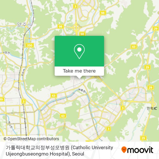 가톨릭대학교의정부성모병원 (Catholic University Uijeongbuseongmo Hospital) map