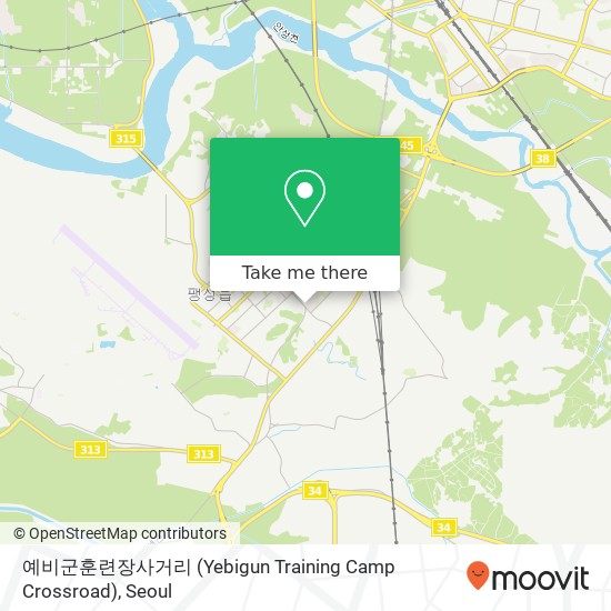 예비군훈련장사거리 (Yebigun Training Camp Crossroad) map