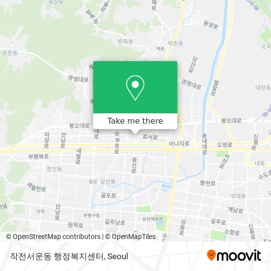 작전서운동 행정복지센터 map