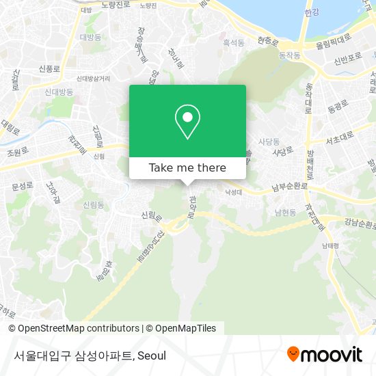 서울대입구 삼성아파트 map