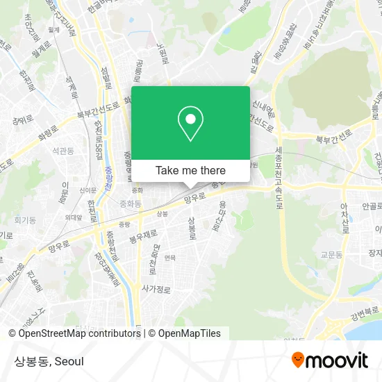 상봉동 map