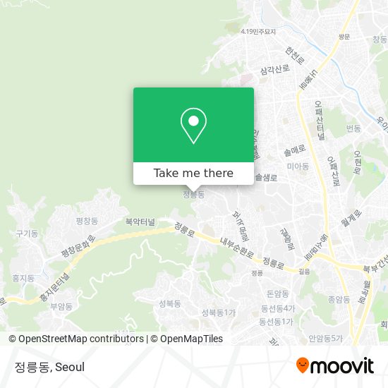 정릉동 map