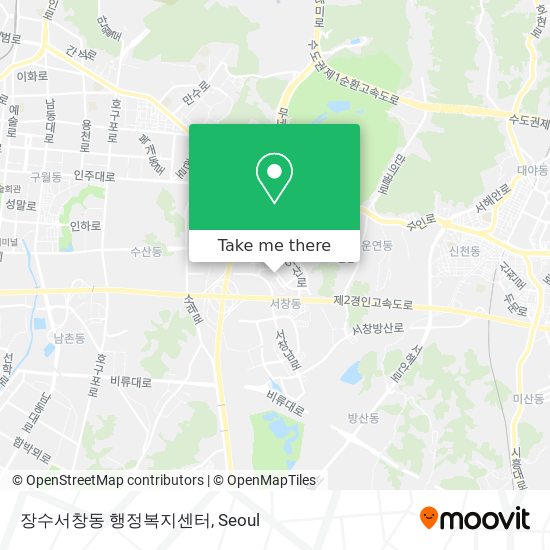 장수서창동 행정복지센터 map