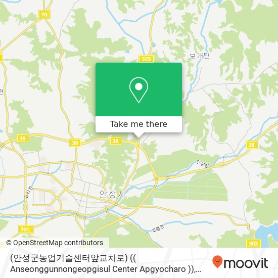 (안성군농업기술센터앞교차로) (( Anseonggunnongeopgisul Center Apgyocharo )) map