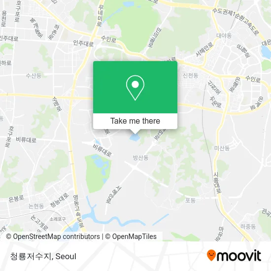 청룡저수지 map