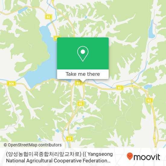 (양성농협미곡종합처리앞교차로) (( Yangseong National Agricultural Cooperative Federation Migokjonghapcheoriapgyocharo )) map