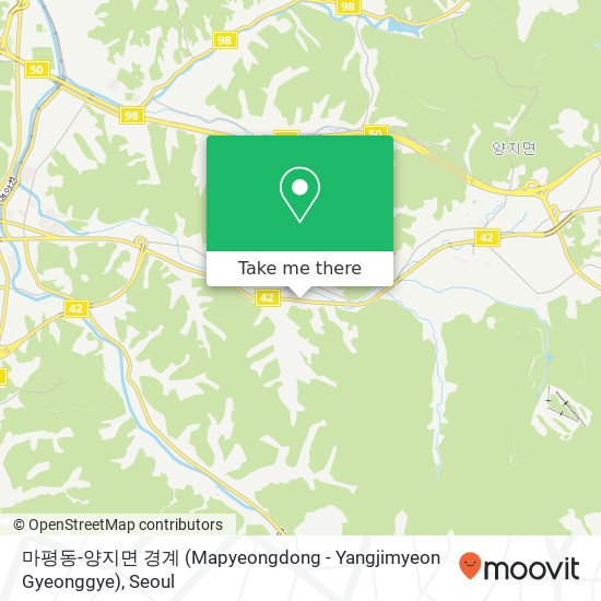 마평동-양지면 경계 (Mapyeongdong - Yangjimyeon  Gyeonggye) map