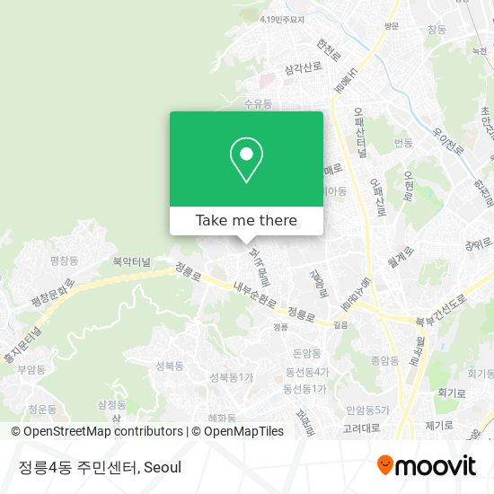 정릉4동 주민센터 map