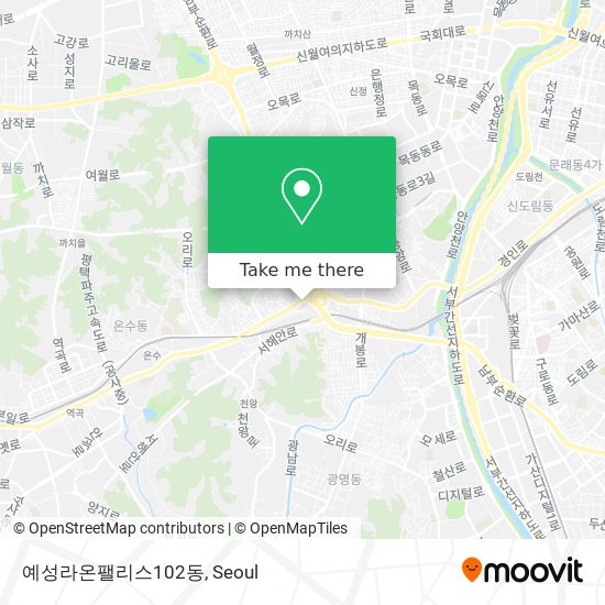 예성라온팰리스102동 map