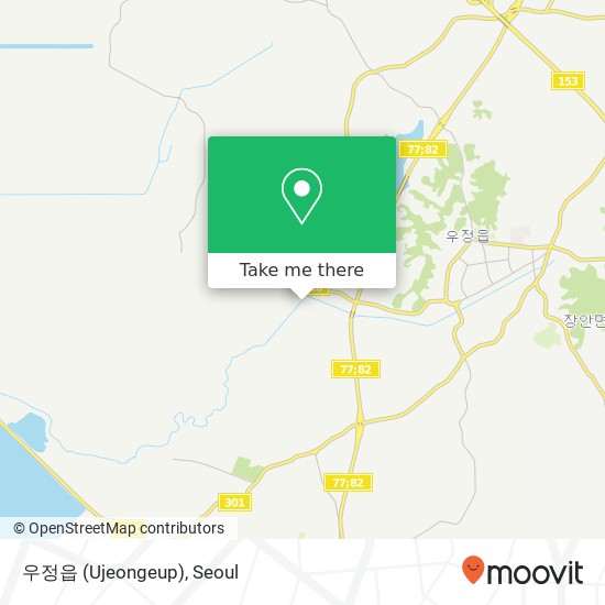 우정읍 (Ujeongeup) map