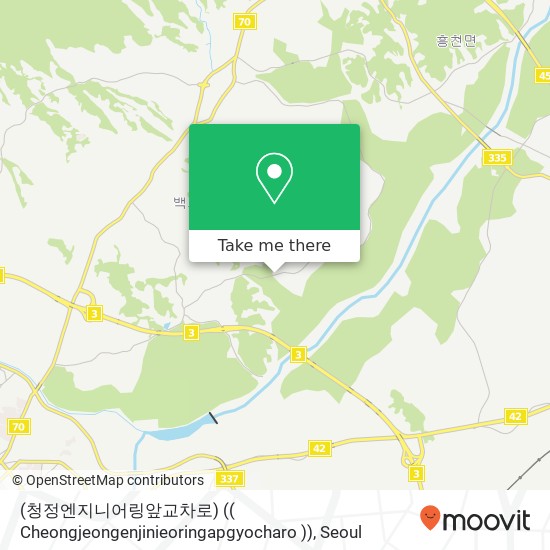 (청정엔지니어링앞교차로) (( Cheongjeongenjinieoringapgyocharo )) map