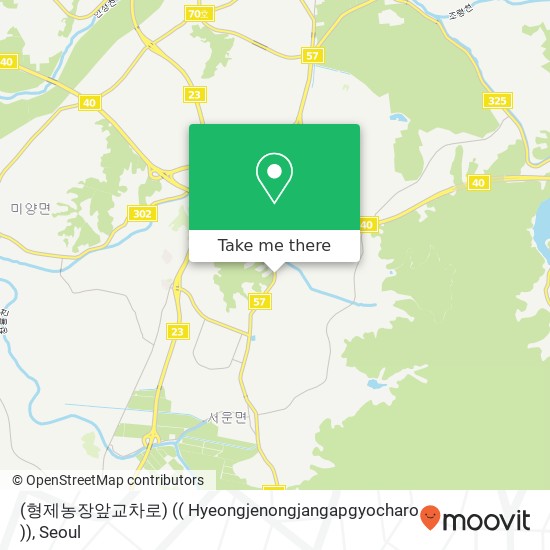 (형제농장앞교차로) (( Hyeongjenongjangapgyocharo )) map