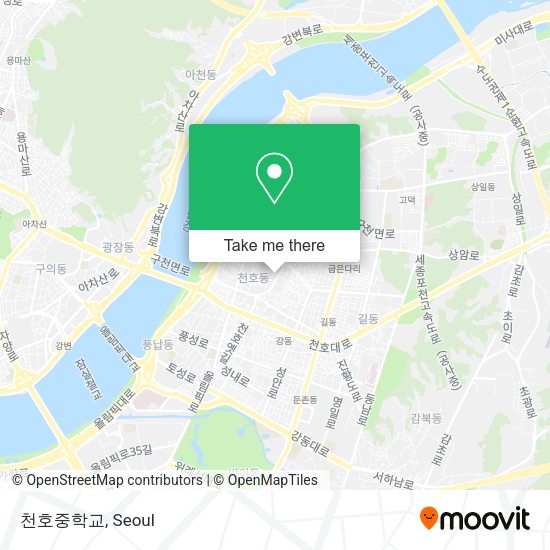 천호중학교 map