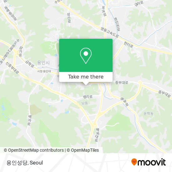 용인성당 map