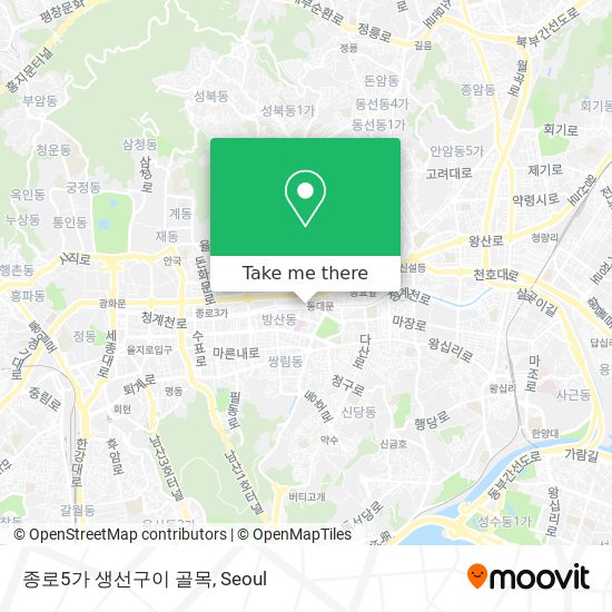 종로5가 생선구이 골목 map